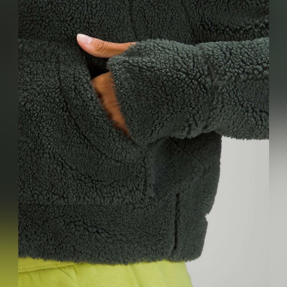 Lululemon Scuba Textured Sherpa Half-Zip Fleece Hoodie - Size M/L - Picture 4 of 10